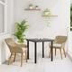 vidaXL Ensemble de salle à manger de jardin 3 pièces en rotin polybeige
