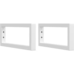 Supports d'étagères pour lavabo 2 pcs blanc rectangulaire acier Vidaxl