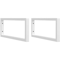 Supports d'étagères pour lavabo 2 pcs blanc rectangulaire acier Vidaxl