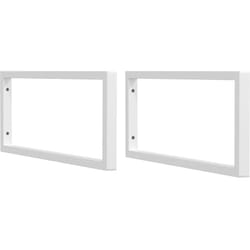 Supports d'étagères pour lavabo 2 pcs blanc rectangulaire acier Vidaxl