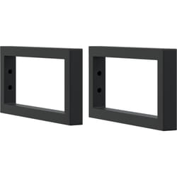 Supports d'étagères pour lavabo 2 pcs noir rectangulaire acier Vidaxl