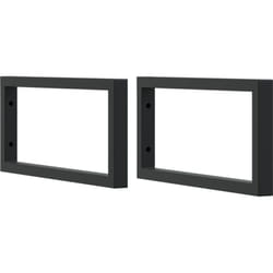 Supports d'étagères pour lavabo 2 pcs noir rectangulaire acier Vidaxl