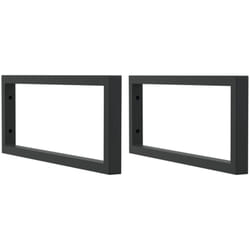 Supports d'étagères pour lavabo 2 pcs noir rectangulaire acier Vidaxl