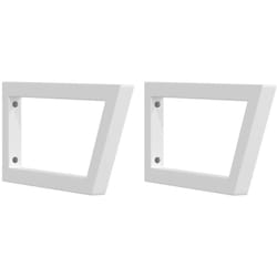 Vidaxl - Supports d'étagères pour lavabo 2 pcs blanc trapèze acier