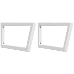 Vidaxl - Supports d'étagères pour lavabo 2 pcs blanc trapèze acier