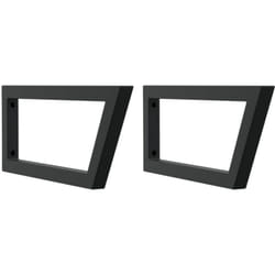 Vidaxl - Supports d'étagères pour lavabo 2 pcs noir trapèze acier