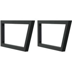 Vidaxl - Supports d'étagères pour lavabo 2 pcs noir trapèze acier