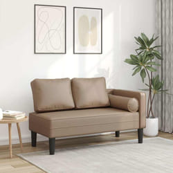 Vidaxl - Chaise longue avec coussins cappuccino similicuir