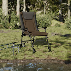 Vidaxl - Chaise de pêche avec accoudoir pliable taupe