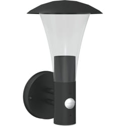 Applique murale d'extérieur avec capteur noir acier inoxydable Vidaxl