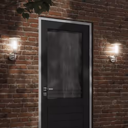 vidaXL Appliques murales d'extérieur 2pcs argenté acier inoxydable