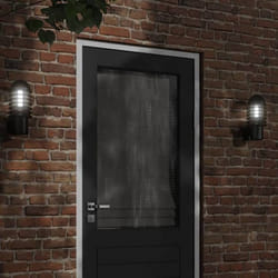 vidaXL Appliques murales d'extérieur 2 pcs noir acier inoxydable