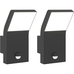 Vidaxl - Appliques murales led d'extérieur avec capteurs 2 pcs noir