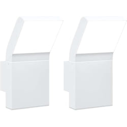 vidaXL Appliques murales LED d'extérieur 2 pcs blanc