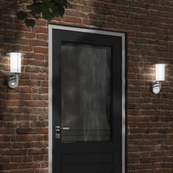 vidaXL Appliques murales d'extérieur et capteurs 2pcs acier inoxydable