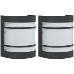 Vidaxl - Appliques murales d'extérieur 2 pcs noir acier inoxydable