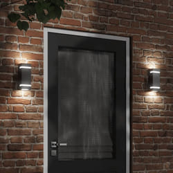Applique murale d'extérieur noir acier inoxydable Vidaxl