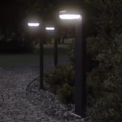 Illuminez votre espace extérieur avec ce lampadaire d’extérieur ! Indice IP54 : grâce à son corps en aluminium moulé sous pre ...