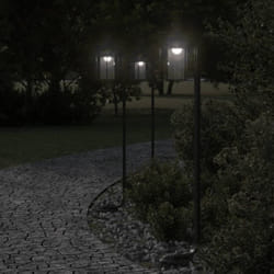 Vidaxl - Lampadaire d'extérieur noir 100 cm acier inoxydable
