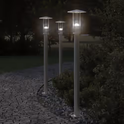 Illuminez votre espace extérieur avec ce lampadaire d’extérieur ! Indice IP44 : grâce à son corps en acier inoxydable avec in ...