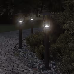 Illuminez votre espace extérieur avec ce lampadaire d’extérieur ! Indice IP44 : grâce à son corps en acier inoxydable avec in ...