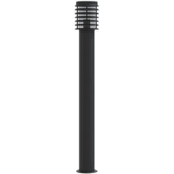 Lampadaire d'extérieur noir 110 cm acier inoxydable Vidaxl