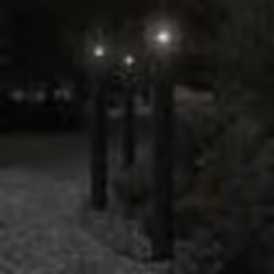 vidaXL Lampadaire d'extérieur avec capteur noir 110cm acier inoxydable