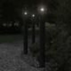 vidaXL Lampadaire d'extérieur avec capteur noir 110cm acier inoxydable
