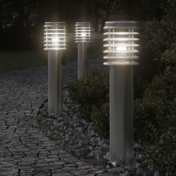 Lampadaire d'extérieur et sortie argenté 60 cm acier inoxydable - Vidaxl