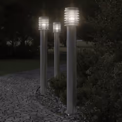 Illuminez votre espace extérieur avec ce lampadaire d’extérieur ! Indice IP44 : grâce à son corps en acier inoxydable avec in ...