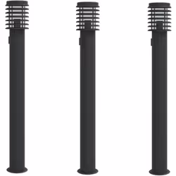 Illuminez votre espace extérieur avec ce lampadaire d’extérieur ! Indice IP44 : grâce à son corps en acier inoxydable avec in ...