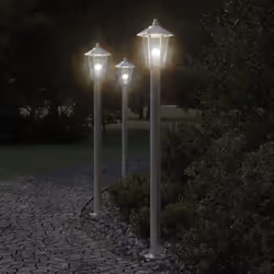 Illuminez votre espace extérieur avec ce lampadaire d’extérieur ! Indice IP44 : grâce à son corps en acier inoxydable avec in ...