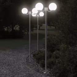 DESCRIPTION GÉNÉRALE Illuminez votre espace extérieur avec ce lampadaire d’extérieur ! Grâce à son corps en acier inoxydable  ...
