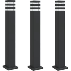 Vidaxl - Lampadaires d'extérieur 3 pcs noir 80 cm aluminium