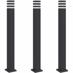 Illuminez votre espace extérieur avec ce lampadaire d’extérieur ! Indice IP44 : grâce à son corps en aluminium moulé sous pre ...