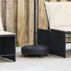 Base de parasol avec roues pour mâts Ø38 / 48 mm 27 kg rond Vidaxl