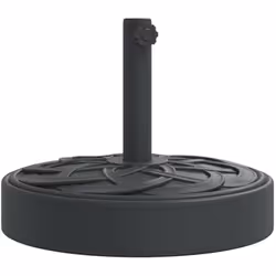 vidaXL Base de parasol pour mâts Ø38 / 48 mm 25 kg rond