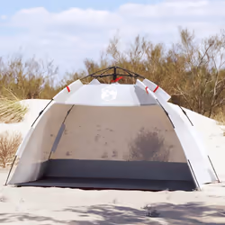 Cette tente de plage vous offre, à vous ainsi qu'à vos amis, un abri douillet pendant les fortes chaleurs de l'été, ou bien v ...