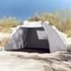 vidaXL Tente de plage 2 personnes gris libération rapide imperméable