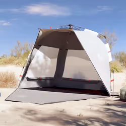Cette tente de plage vous offre, à vous ainsi qu'à vos amis, un abri douillet pendant les fortes chaleurs de l'été, ou bien v ...