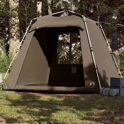 vidaXL Tente de pêche 4 personnes vert olive libération rapide