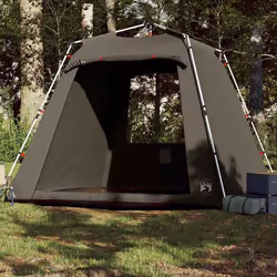 vidaXL Tente de pêche 4 personnes marron libération rapide