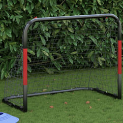 Vidaxl But De Football Avec Filet Rouge Et Noir 90x48x71 Cm Acier