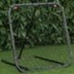 vidaXL Filet de rebond de football réglable noir 84x73x60-80 cm acier