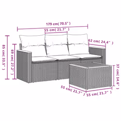 VidaXL 3258156 ensemble de meubles de jardin