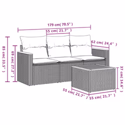 VidaXL 3258167 ensemble de meubles de jardin
