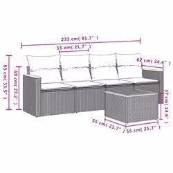 VidaXL 3258182 ensemble de meubles de jardin
