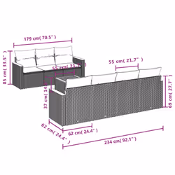 VidaXL 3258210 ensemble de meubles de jardin