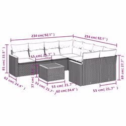 VidaXL 3258230 ensemble de meubles de jardin
