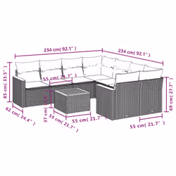 VidaXL 3258231 ensemble de meubles de jardin